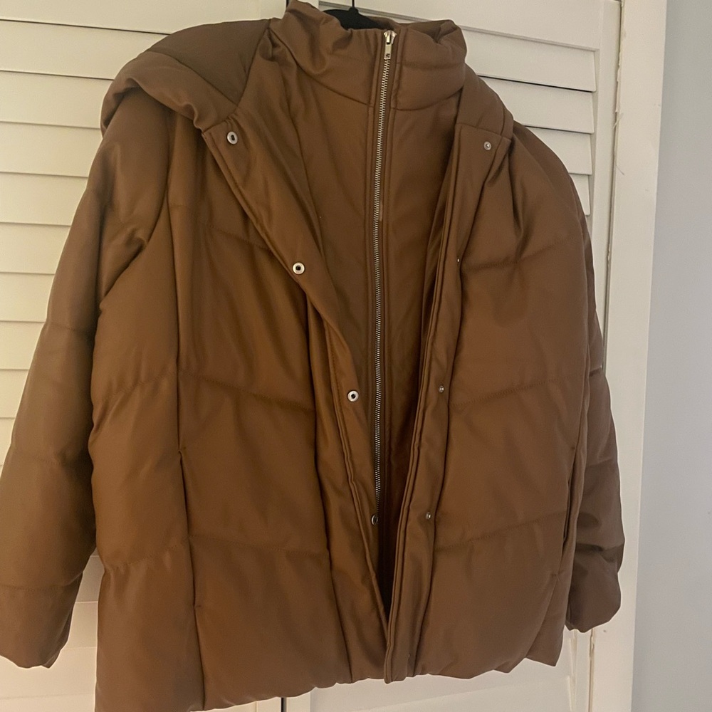 Brown heavy hooded Puffer Jacket